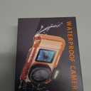 8K Underwater Digital Camera - MaxMango 70MP 33FT Waterproof Camera with 64G Card - Underwater Camera for Snorkeling Floatable Dual-Screen Selfie 2500mAh Battery Point and Shoot Digital (Orange)