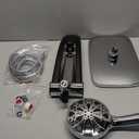 Rain Shower Head with filtered Handheld High Pressure rainfall Shower Heads with Handheld Spray Combo Adjustable one-piece stand daul shower head Built-in Magnetic Docking and Power Jets (Chrome)