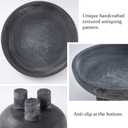 MIYUKI Ceramic Decorative Bowl for Home Decor - 14.5" Large Fruit Bowl for Kitchen Counter, Centerpiece, Entryway - Handcrafted Pottery