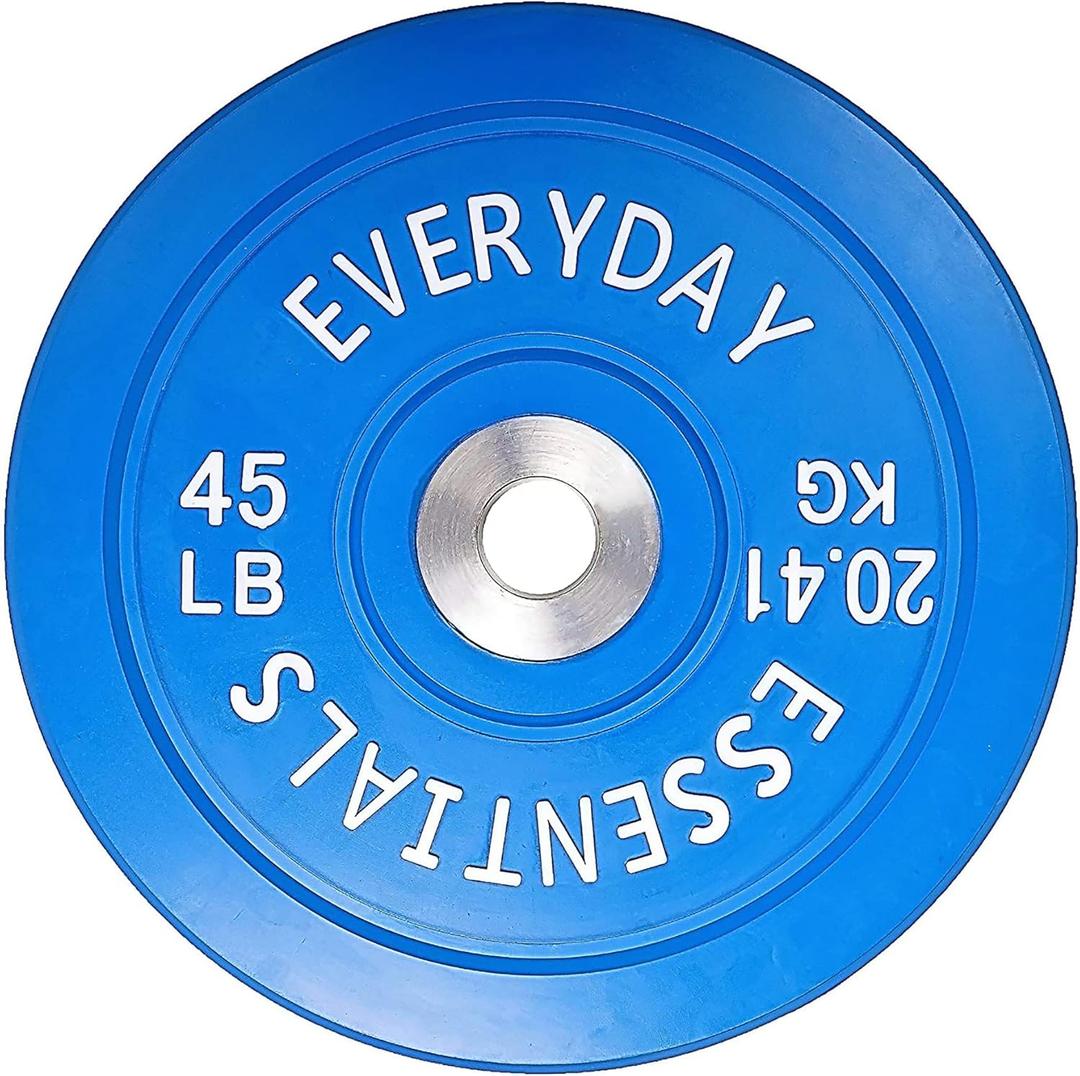 BalanceFrom Color Coded Olympic Bumper Plate Weight Plate with Steel Hub