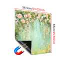 HOMETITUTE Dishwasher Magnet Cover 23x26 Inch Peach Wildflowers Pattern