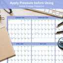 5 x 24" x 36" 2026 Wall Calendar, Folded Wet & Dry Erase Wall Calendar 12 Month, Yearly Laminated Wall Calendars, Reversible Annual Planner, Horizontal/Vertical, with Julian Dates