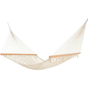 Castaway Living 13 ft. Double Traditional Hand Woven Cotton Rope Hammock 2-Person, 450 lb Capacity, Free Extension Chains & Tree Hooks, Designed in The USA