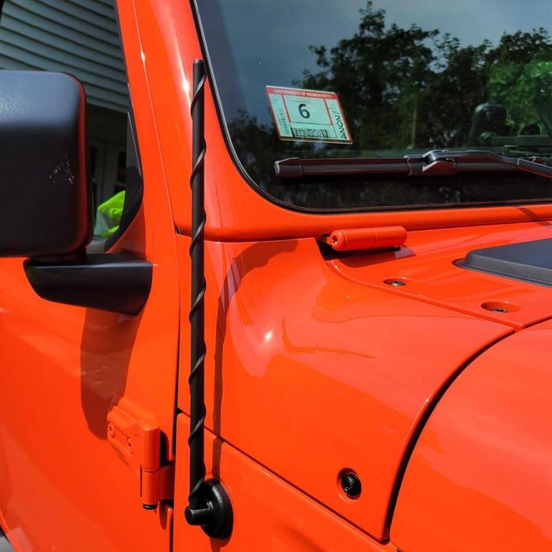 16 Inch Antenna Compatible with 2007-2026 Jeep Wrangler Gladiator Sport 4xe Willys Rubicon Sahara Mojave, Short Antenna Replacement Jeep JK JL JT JKU JLU Accessories