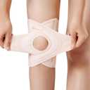 Galvaran Knee Brace for Women & Men, Relief Recovery Meniscus Tear, Arthritis Pain, ACL & MCL, Knee with Side StabilizersAdjustable Knee Support (Nude Pink, Large)