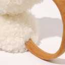 Yedilen Winter Ear Warmers for Women Warm Outdoor Foldable Earmuffs Cute Faux Fur Ear Muffs for Girls (Black)