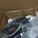 Pressure Washer Hose Reel with Hose for Hot and Cold Water, 3/8" X 50 FT Steel Auto-Retractable High Power Wash Hose Reel, Heavy Duty Hose Reel - Wire Braided Hose 4000 PSI, Black