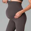 Colorfulkoala Womens Dreamlux Maternity Leggings Over The Belly 25" / 28" Inseam Soft Workout Activewear Yoga Pregnancy Pants (Brown, XS)