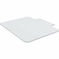 Lorell Tempered Glass Chairmat with Lip 48" x 42"