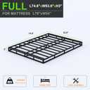 3 Inch Heavy Duty Low Profile Full Box Springs for Bed,Mattress Foundation,Metal Bed Base with Fabric Cover,Noise-Free, Easy Assembly