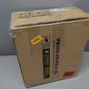 GREENSTELL Small Vanity Stool Chair with Storage and Folding Back, 13.4" x 15" x 30" Square Faux Fur Soft Ottoman, 4 Metal Legs with Anti-Slip Feet, Furry Padded Seat for Makeup, Bedroom, Pink