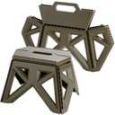 X-Haoware 9.2" Collapsible Step Stool in Green - Non-Slip, Lightweight & Portable Footstool for Home, Office & Camping | Easy Storage, Compact Design, 1 Piece