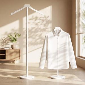 OLV Mannequin Torso, Adjustable Shirt Display Stand 30 to 41 Inches Height, Stable Dress Form Clothing Display Stand for Vendor, Portable Garment Rack for Cap and Gown, White