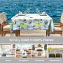 Rectangle Tablecloth 52x70 Inch Washable Table Cover Tropical Plant Leaves, Floral Table Cloth for Kitchen Dining Indoor Outdoor Tabletop Decoration (Palm Leaves, 52x70 inch)