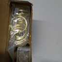 Hotop 60 Pieces 1.65 Inch Metal Drapery Curtain Rings Curtain Hanging Rings and 60 Pieces Metal Drapery Pin Hooks for Drapes Window Door Shower (Gold)