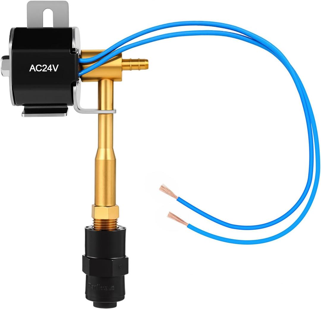 Lounsweer Mental Ac Solenoid Valve Assembly Kit Humidifier Solenoid Valve Assembly Kit Compatible with 50041883-002 Brass Body 2 Ports Threaded Inlet HVAC Controls
