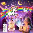 Onefire Night Light for Kids Gifts, 15 Sound Machine Baby Night Light, 15 Films Star Projector for Kids Room Decor, Brightness Unicorn Light Projector for Toddler Girl Toys Toddler Girl Gifts Age 1-5 (Pink)