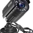 ZOSI 2.0MP 1080P HD 1920TVL Security Camera Hybrid 4-in-1 TVI/CVI/AHD/960H CVBS CCTV Camera Outdoor Indoor,80ft IR Night Vision,Weatherproof Bullet Camera For analog Surveillance DVR(Black)