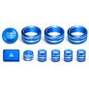 for Honda Civic Accessories 2026 2025 2022-2024 for CRV 2026 2025 2024 2023 for Acura Integra 2025 2024 2023 Hazard Light, AC Knob Cover, Air Vent, Radio, Push Start Button Cover Ring 11Pcs (Blue) (9-inch screen)