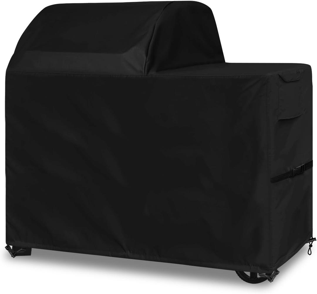 Grill Cover for Traeger Grills Woodridge Electric Wood Pellet Grill and Smoker, 600D Weather Resistant Waterproof Fabric Outdoor Rain and UV Protection All-Weather, Traeger Woodridge Grill Cover
