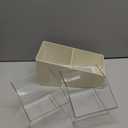 Acrylic Tea Bag & K Cup Organizer with 2 Transparent Drawers - Compact Multi-Use Storage for Coffee Pods, Sugar Packs - Kitchen & Office Counter Organizer - White