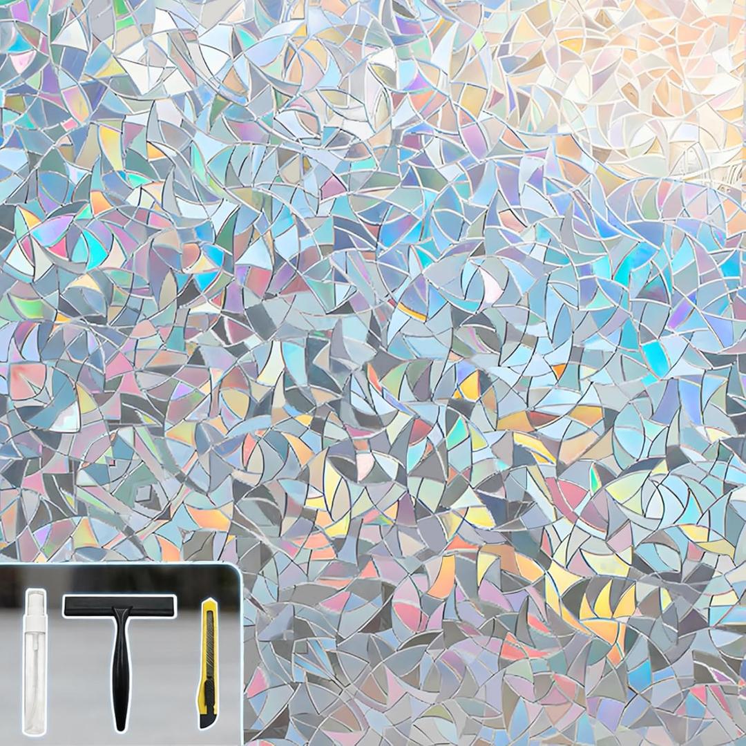 Window Privacy Film Window Coloring Colored Glass Film UV Blocking Glass Stickers Thermal Insulation Home Windows 17.5 x 78.7 Inches(Pack of 1)