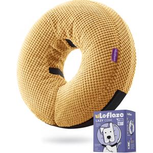 Inflatable Dog Cone Collar - Dog Neck Donut Cone Collar Alternative After Surgery - Soft Cone- Alternative Recovery E Collar (Yellow, XXL)