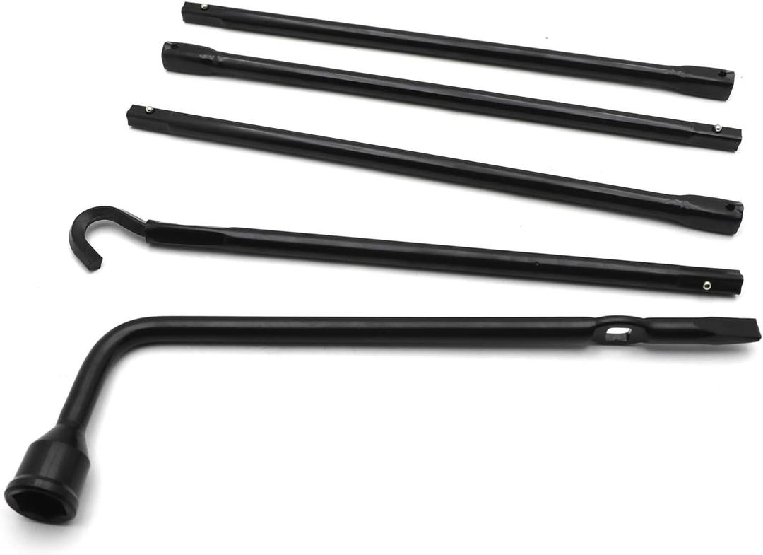 HongK- BlackBrand New Spare Tire Lug Wrench Kit Compatible with Ram 1500 2002-2015 Pickup Repair Change Tool kit [P/N: ET-CAR-TIRE001-BK]
