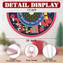 Vintage Red and Blue Christmas Tree Skirt, It's The Most Onederful Time of The Year Decor, Xmas Tree Mat Ornaments for Winter New Year Home Party Holiday Indoor Decor, 36 Inch (Wonderful)