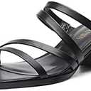 DREAM PAIRS Women's Strappy Heels Block Open Toe Low Heel Chunky Mules Sandals Dress Shoes 7.5