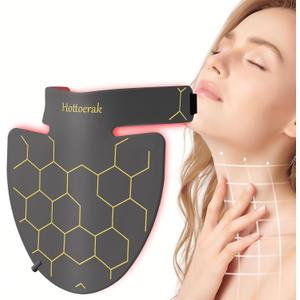Red Light Therapy for Neck, 660nm Red Light & 850nm Near Infrared Light for Neck Decollete Chest at Home (Light Gray)