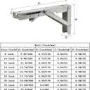 Folding Shelf Brackets, Max Load 300 lb, Heavy Duty Stainless Steel Collapsible Wall Mounted Shelf Brackets for Table, Space Saving DIY Bracket, Pack of 2 (10 Inch)