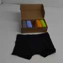 TIICHOO Night Time Underwear for Boys Leakproof Boxer Briefs 5 Pack(Medium, Black/Gray/Orange/Azure/Green)