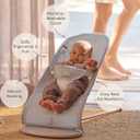 BabyBjrn Bouncer Balance Soft, Mesh, Silver/White 2-in-1 Adjustable Baby Bouncer Seat and Toddler Chair, Newborn to Toddler (8-29 lbs), 4 Positions, Lightweight & Portable