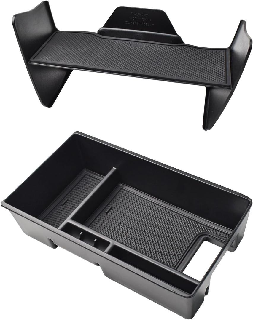 TACOBRO 2PCS Center Console Tray Compatible with Toyota Venza 2021 2022 2023 2024 Accessories, Gear Shift StorageInsert Tray Middle Console Organizer Compartment Armrest Secondary Box Organizer