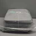 Cube Storage Baskets 6 Pack, 11x11 inch Cube Storage Bins with Leather Handles for Shelf Closet (Black/ Gray)