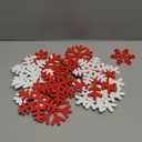 Snowflakes Red and Winter Punch Paper Die Cut Set of 50 Scrapbook Embellishment