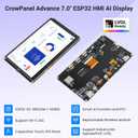 ESP32 Display, 7 Inch Advance HMI ESP32-S3 IPS Touchscreen with Acrylic Case, Support AI Speech Interaction, 800480 Resolution, Up to 240MHz Frequency, Compatible with Arduino, ESP-IDF