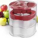 NEW Professional Apple Slicer and Corer 6.42in- Stainless Steel Apple Cutter with 16 Slices, Heavy Duty Design for Large Apples, Thin Slices, Compatible with Pears and Other FruitsRed