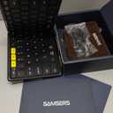 Samsers Full-Size Foldable Bluetooth Keyboard, KF08S Wireless Folding Keyboards with PU Leather Cover, Portable Travel for iPhone iPad Smartphone Tablet Laptop, Android Windows Mac OS, Black