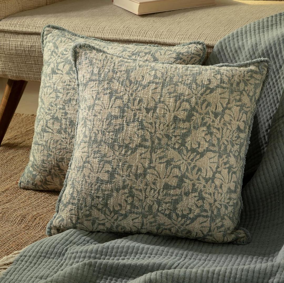 Decorative Throw Pillow Covers, Set of 2 (Paleblue, 18" x 18" (Pack of 2))