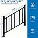 Akenow Modular Stair Railing Kit, 36 in x 4 ft, 2 Post, 1 Panel