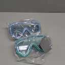 Vvinca Kids-Goggles with Nose Cover, Diving Mask Elastic Fabric Strap Anti Fog Anti Shattered Lens for Kids Swim Goggles 3-14 (02-sea Green & Blue)