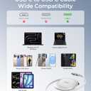 TALIX 240W Retractable USB C Cable, PD 3.2 Fast Charging USB C to USB C Cable, E-Marker Chip, 480Mbps Data Transfer, Anti-Tangle Retractable Cord for Travel, iPhone 17, MacBook, Samsung S25, 3.94FT