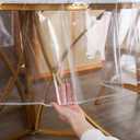 Walrus Clear Round Plastic Tablecloth Protector Waterproof Oil-Proof PVC Table Cloth Stain-Resistant Wipeable Table Cover for Round Table60" Round