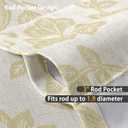 DriftAway Boho Linen Blend Kitchen Valance Curtain Blackout 18 Inch for Living Room Lined Rod Pocket Floral Farmhouse Country Short Curtains for Small Windows 1 Panel