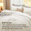 Bedsure Queen Comforter Set, Ivory Soft Prewashed Bedding for All Seasons, 3 Pieces GentleSoft Bed Set, 1 Lightweight Comforter (90"x90") and 2 Pillowcases (20"x26")