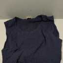 Women's Nursing Dresses Smocked Crew Neck Summer Sleeveless Tiered Maxi Dress with Pockets (Large, Navy)