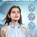 LEMOISTAR Portable Neck Fan, Hands Free Bladeless Fan, 360 Cooling Personal Fan, Battery USB Rechargeable 3 Speed Adjustable Wearable Fan for Outdoor Indoor Office Travel Sports Women(Pink)