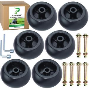 6 Pack 116-9981 Deck Wheel Replace 116-9981, 103-3168, 103-4051, 103-5364, 103-7263, 103-7363, 109-2098, 109-9011 for eXmark Lazer Z E-Series, Lazer Z S-Series, Pioneer S-Series Lawn M
